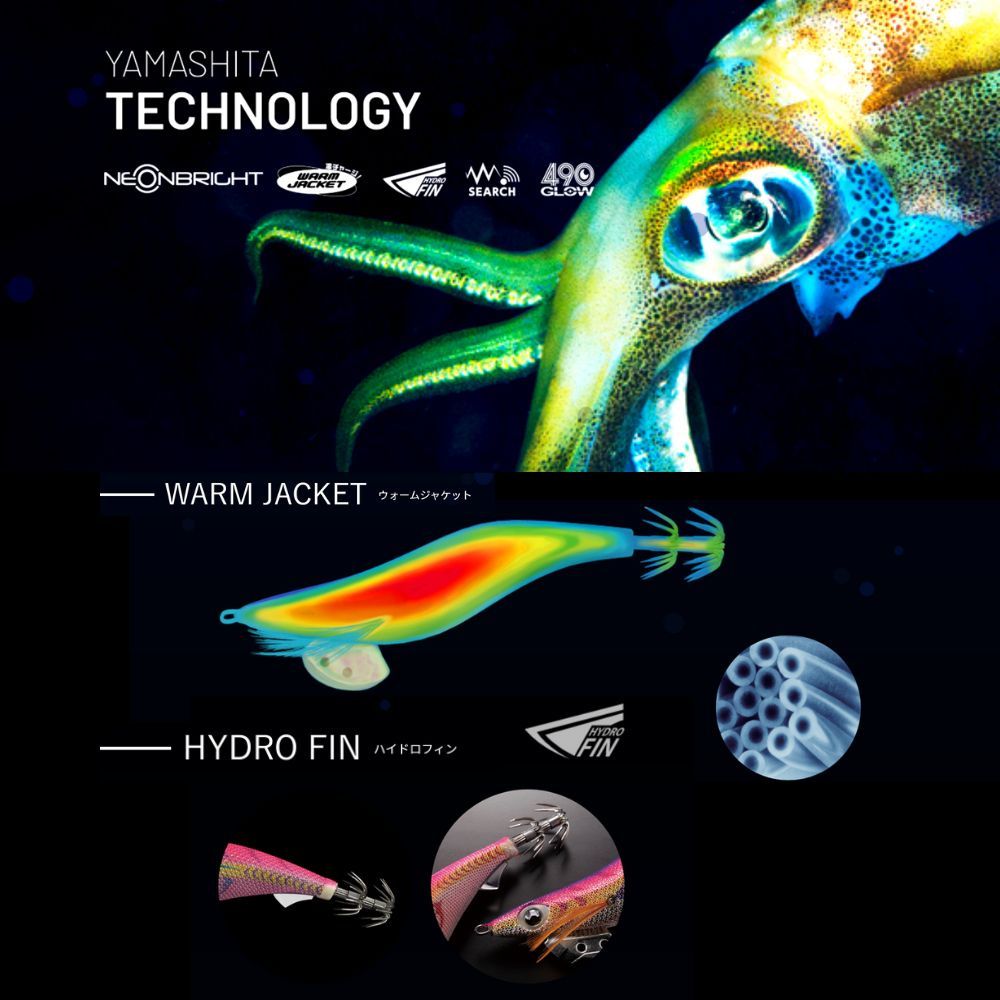 YAMASHITA Squid Fishing Cloth Squid Jig Lure Neon Bright EGI-OH K 2.5 GC017 - Image 3
